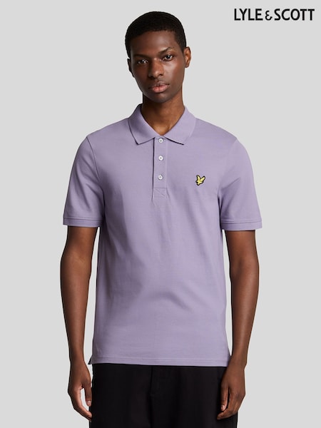 Lyle & Scott Purple Plain Polo Shirt (F94337) | £55