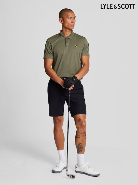 Lyle & Scott Black Lightweight Golf Tech Shorts (F94348) | £70