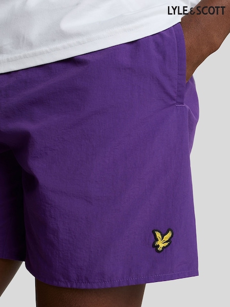Lyle & Scott Purple Plain Swim Shorts (F94352) | £45