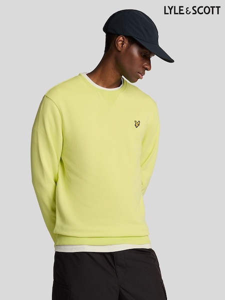 Lyle & Scott Yellow 100% Cotton Crew Neck Sweatshirt (F94365) | £65