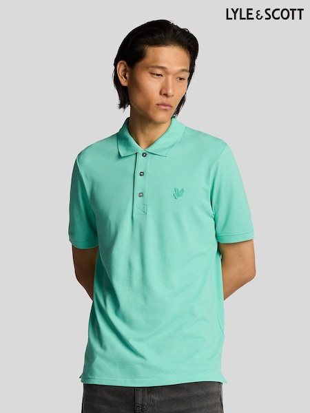 Lyle & Scott Green 100% Cotton Superfine Polo Shirt (F94367) | £60