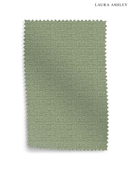 Green Edwin Herringbone Upholstery Swatch (F94573) | £0