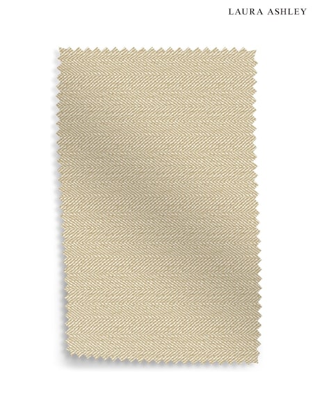 Laura Ashley Natural Edwin Herringbone Upholstery Swatch (F94574) | £0