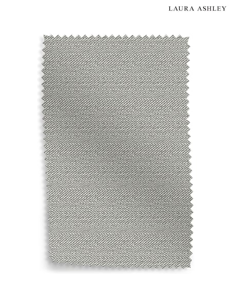 Pale Steel Grey Edwin Herringbone Upholstery Swatch (F94575) | £0