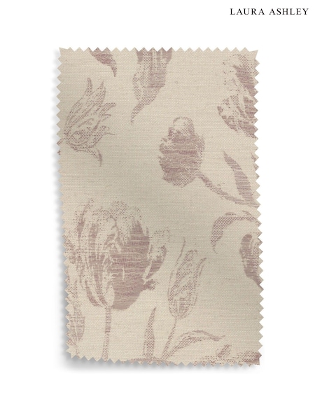 Laura Ashley Dusky Plum Purple Gosford Weave Upholstery Swatch (F94576) | £0