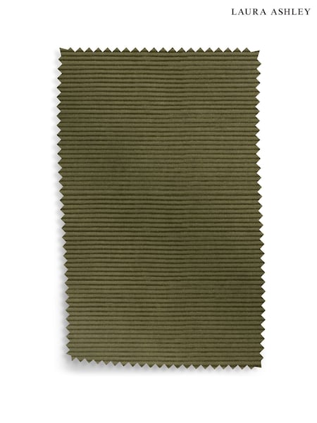 Laura Ashley Ivy Green Sinclair Cord Upholstery Swatch (F94618) | £0