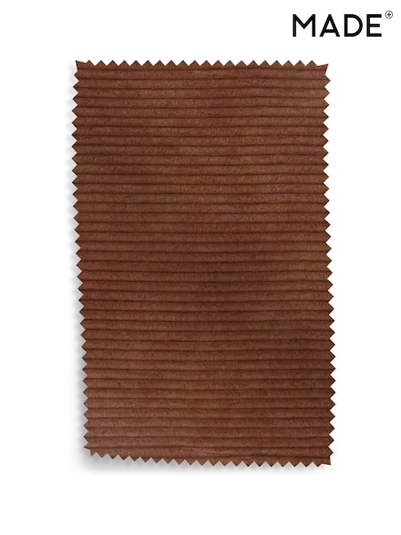 MADE.COM Nutmeg Orange Matt Corduroy Upholstery Swatch (F94619) | £0