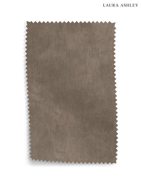 Laura Ashley Truffle Natural Alwyn Velvet Upholstery Swatch (F94623) | £0