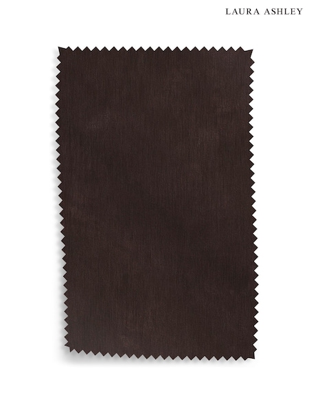 Laura Ashley Chocolate Brown Alwyn Velvet Upholstery Swatch (F94626) | £0