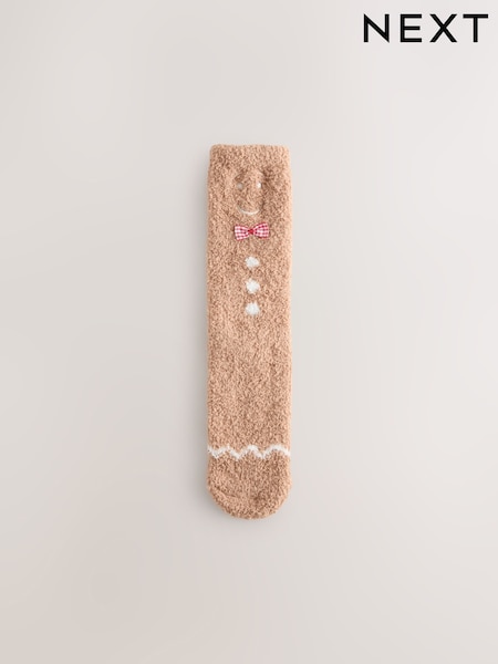 Gingerbread Man Cosy Ankle Socks in a Box 1 Pack (F94636) | £7
