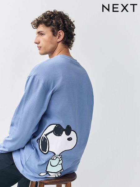 Blue Snoopy Long Sleeve Licence T-Shirt (F94700) | £26
