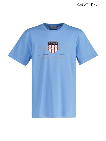 GANT Blue Archive Shield 100% Organic Cotton T-Shirt (F94806) | £30