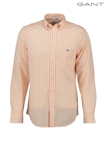 GANT Orange Gingham Pattern Poplin Shirt (F94812) | £95