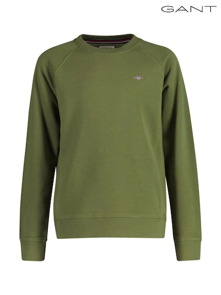 GANT Green Shield Crew Neck Sweatshirt (F94826) | £65
