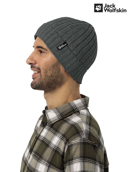 Jack Wolfskin Green Rib Knit Beanie Hat (F94853) | £32