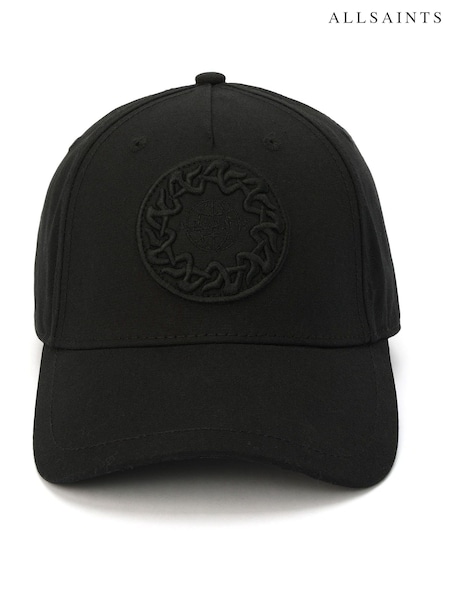 AllSaints Black Universe Baseball 100% Cotton Cap (F94959) | £49