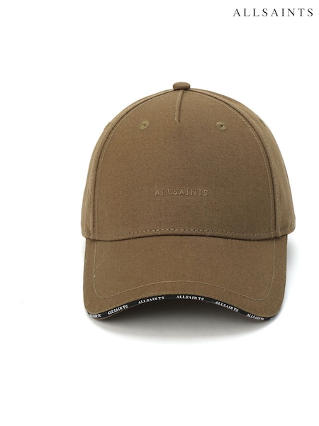 AllSaints Brown Sandich Brim Baseball 100% Cotton Cap (F94970) | £49
