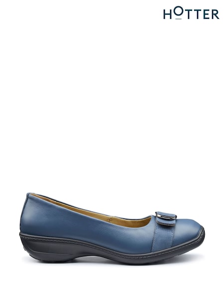 Hotter Blue Regular Fit Grace Slip-On Shoes (F94981) | £79