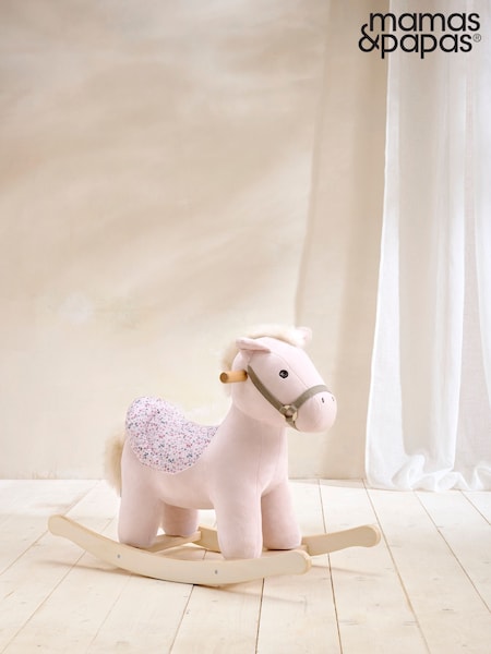 Mamas & Papas Pink Print Rocking Animal (F95017) | £95
