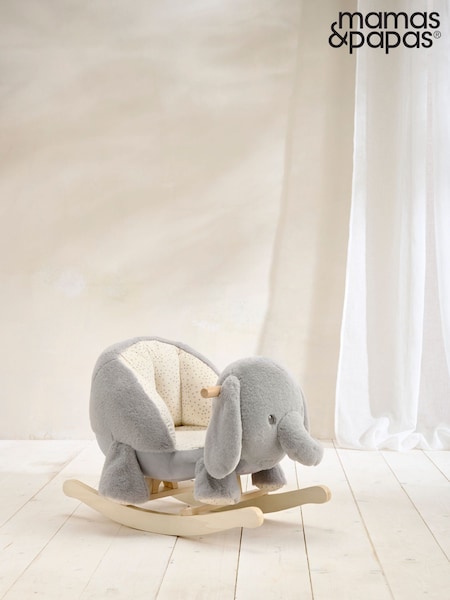 Mamas & Papas Grey Print Rocking Animal (F95018) | £99