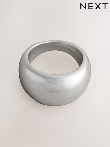 Silver Tone Chunky Domed Ring (F95077) | £8