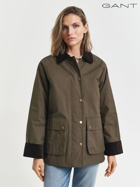 GANT Green Waxed Cotton Barn Jacket (F95255) | £299