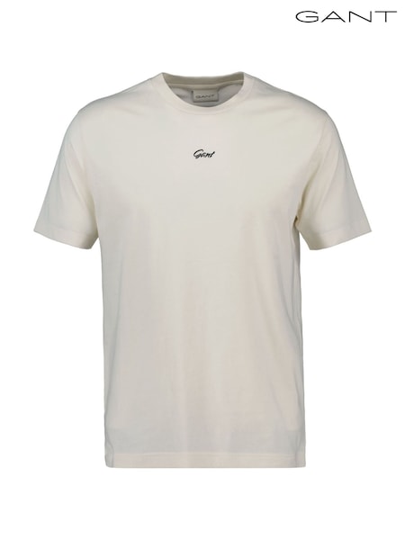 GANT Cream Graphic 100% Cotton T-Shirt (F95256) | £45