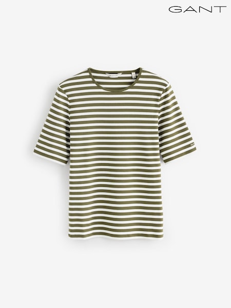 GANT Green Striped Rib T-Shirt (F95265) | £50