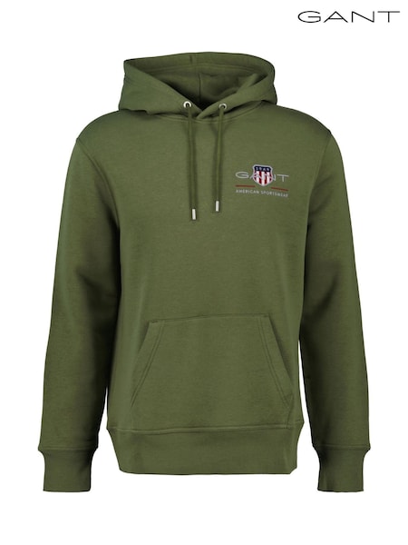 GANT Green Medium Archive Shield Hoodie (F95317) | £120