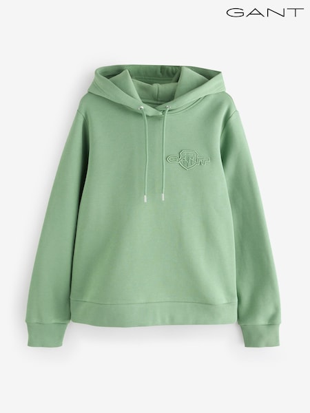 GANT Green Regular Fit Tonal Shield Hoodie (F95337) | £120