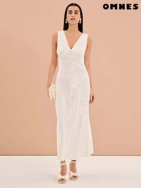 Omnes White Iris Maxi Dress (F95406) | £99