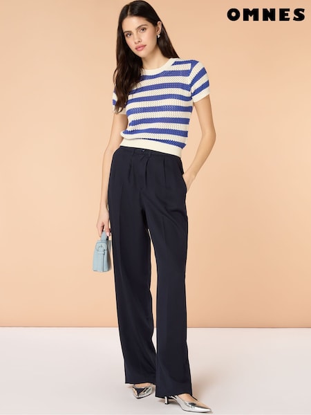Omnes Blue Lexi Colourblock Jumper (F95417) | £42