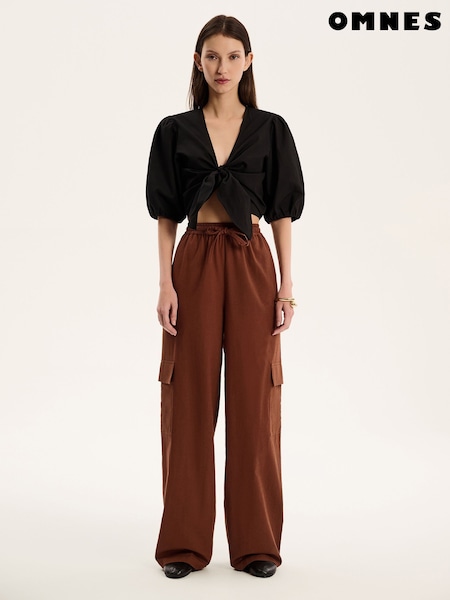 Omnes Brown Frank 100% Cotton Trousers (F95483) | £59