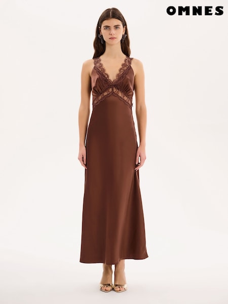 Omnes Brown Aurelia Lace Dress (F95534) | £89