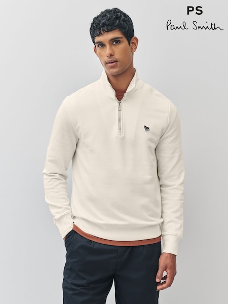 PS Paul Smith Regular Fit Cotton Quarter Zip Sweatshirt (F95542) | £135