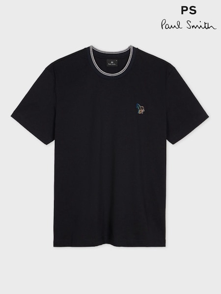 PS Paul Smith Regular-Fit 100% Organic Cotton Logo Black T-Shirt (F95546) | £75