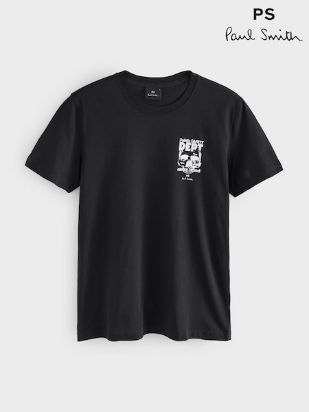 PS Paul Smith Regular-Fit Logo 100% Organic Cotton Black T-Shirt (F95548) | £80