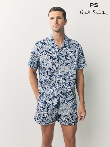 PS Paul Smith Short Sleeve Casual Fit Logo Brown Shirt (F95578) | £130
