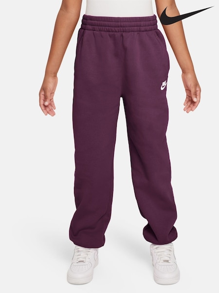 Nike Bordeaux Burgundy Oversized Club Fleece Joggers (F95645) | £33