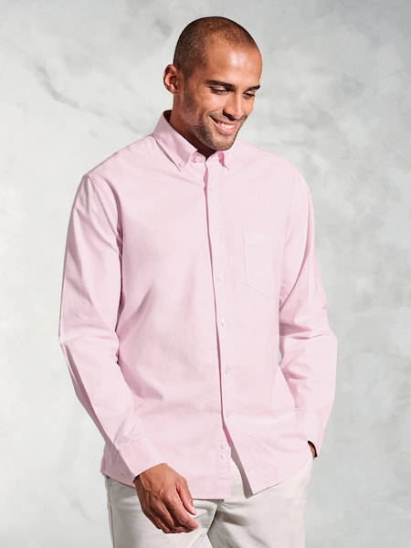 Brook Taverner Pink Regular Fit 100% Cotton Oxford Shirt (F95648) | £49.95