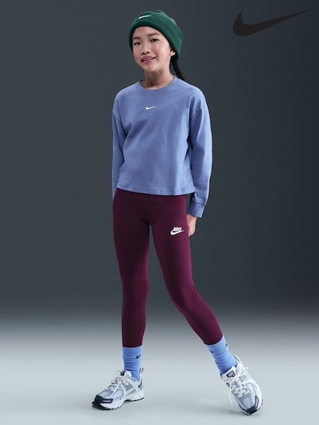 Nike Bordeaux Burgundy High Waisted Leggings (F95783) | £25