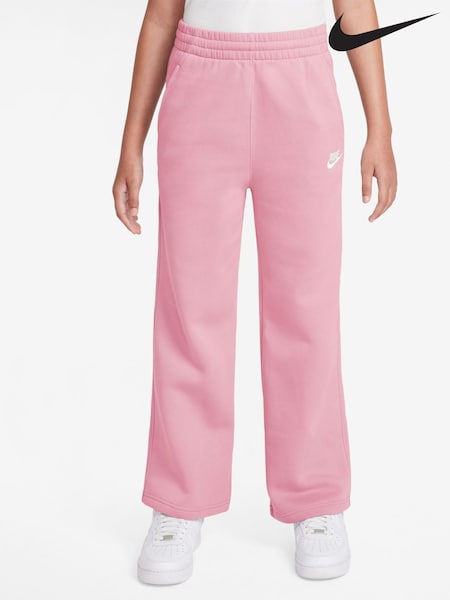 Nike Soft Pink Club Fleece Wide Leg Joggers (F95787) | £33