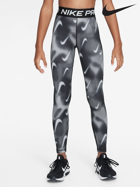 Nike Black Pro Dri-FIT Veneer Printed Leggings (F96032) | £35