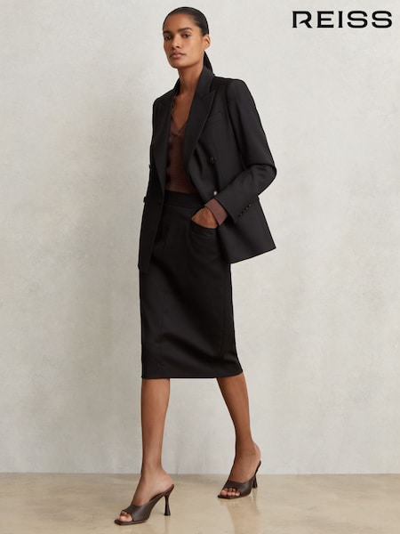 Reiss Black Haisley Skirt (F96483) | £118