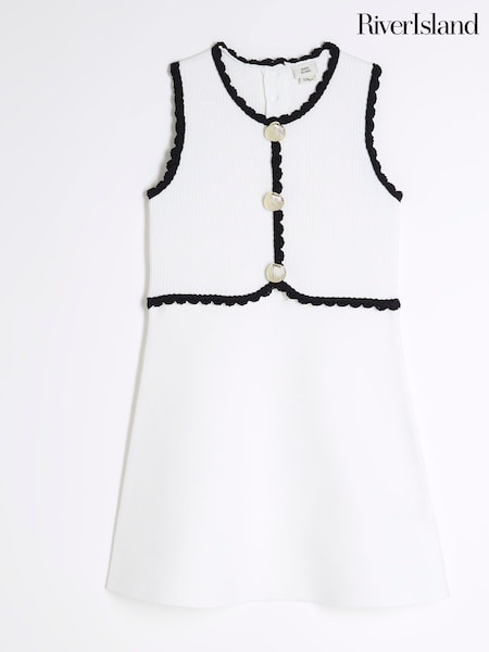 River Island White Girls Shell Dress (F96501) | £26