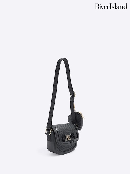 River Island Black Girls Embossed Crossbody Bag (F96546) | £20