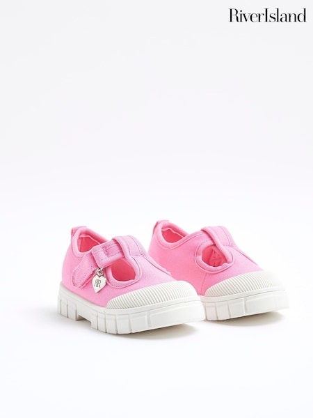 River Island Pink Girls Mary Jane Shoes (F96564) | £28