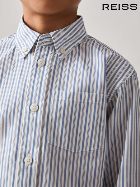 Reiss Blue/White Aplin Shirt (F96642) | £42