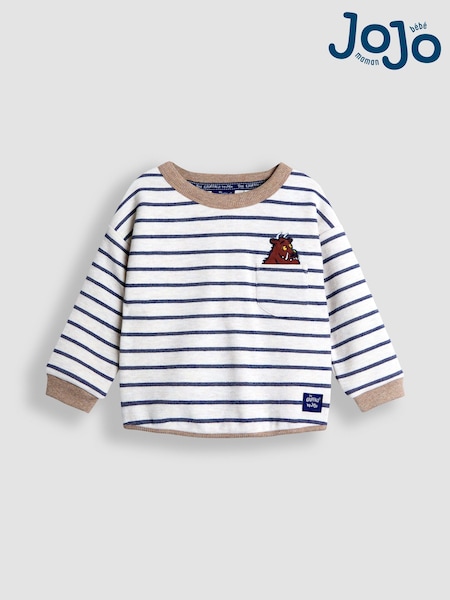 JoJo Maman Bébé Gruffalo Natural Appliqué Pocket Top (F96679) | £17 - £20