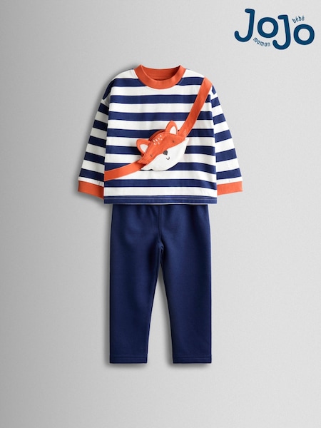 Jojo Maman Bébé Blue Top Leggings Set (F96724) | £24 - £26